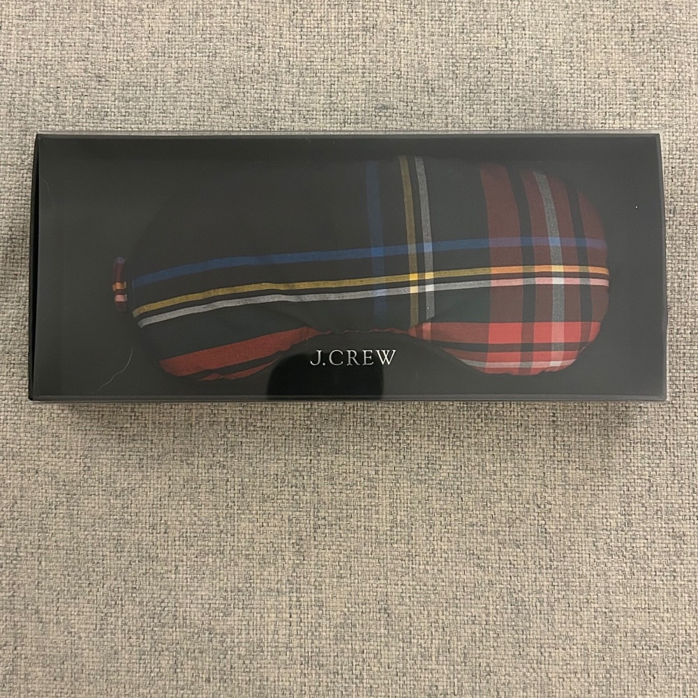 NIB J. Crew Eye Mask in Stewart Tartan Plaid OS - Picture 7 of 7